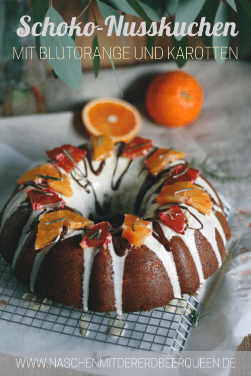 Rezept Schokoladen-Nusskuchen mit Karotten und Blutorange ...