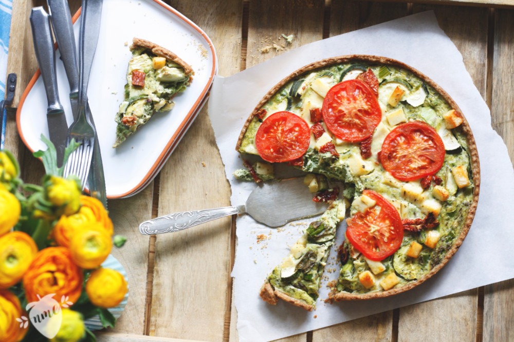 Vegetarische Gemüsetarte mit Dinkelmehl 2 - naschenmitdererdbeerqueen.de