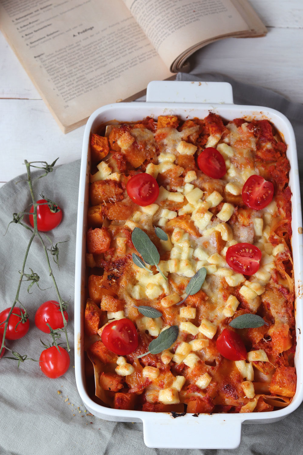 Vegetarische Kürbislasagne
