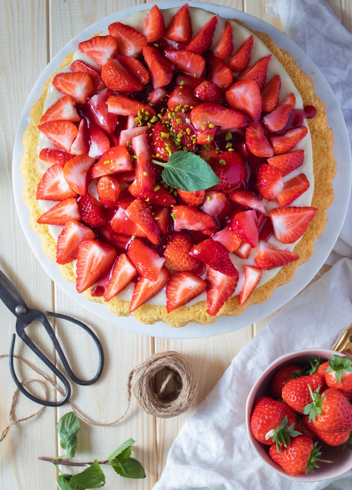 Erdbeerkuchen Mit Pudding Und Der Beste Tortenboden Fur Erdbeerkuchen