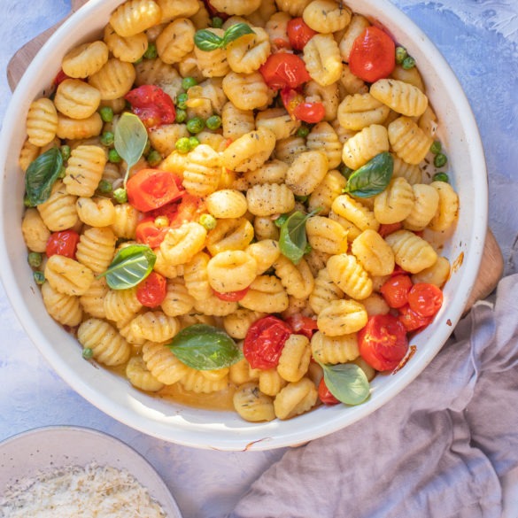Rezept Gnocchi mit Tomaten Schnelles Tomatenrezept aus dem Ofen Rezept vegetarische Gnocchi mit Tomaten