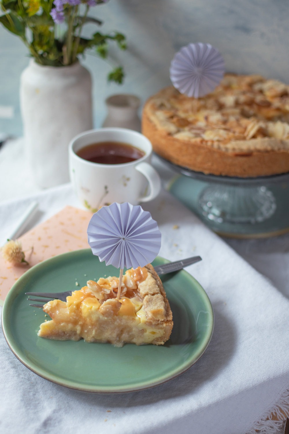 Rezept saftiger Birnenkuchen mit Pudding