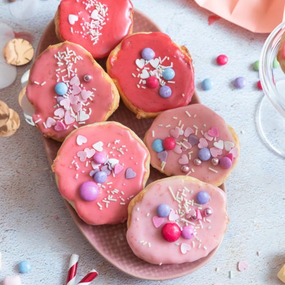 Rezept einfache Beeren Muffins mit Kokos und Streuseln